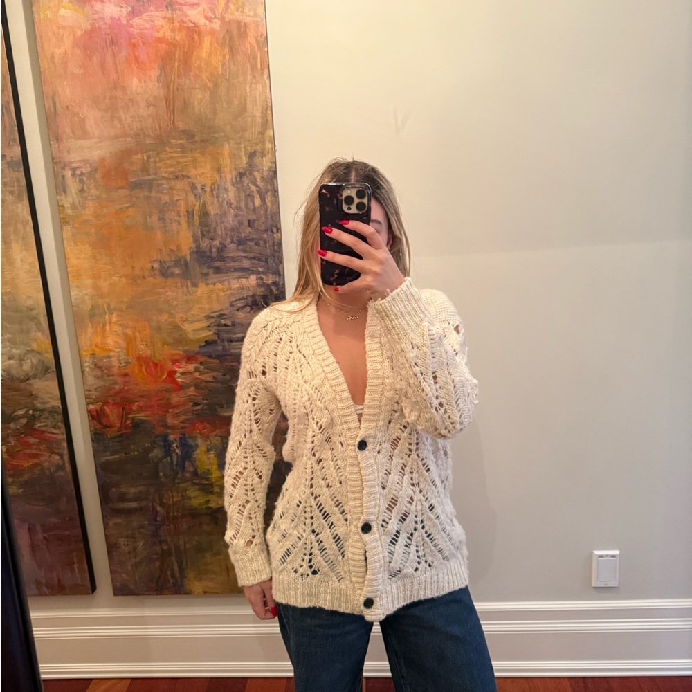 IRO Cream Knit Cardigan